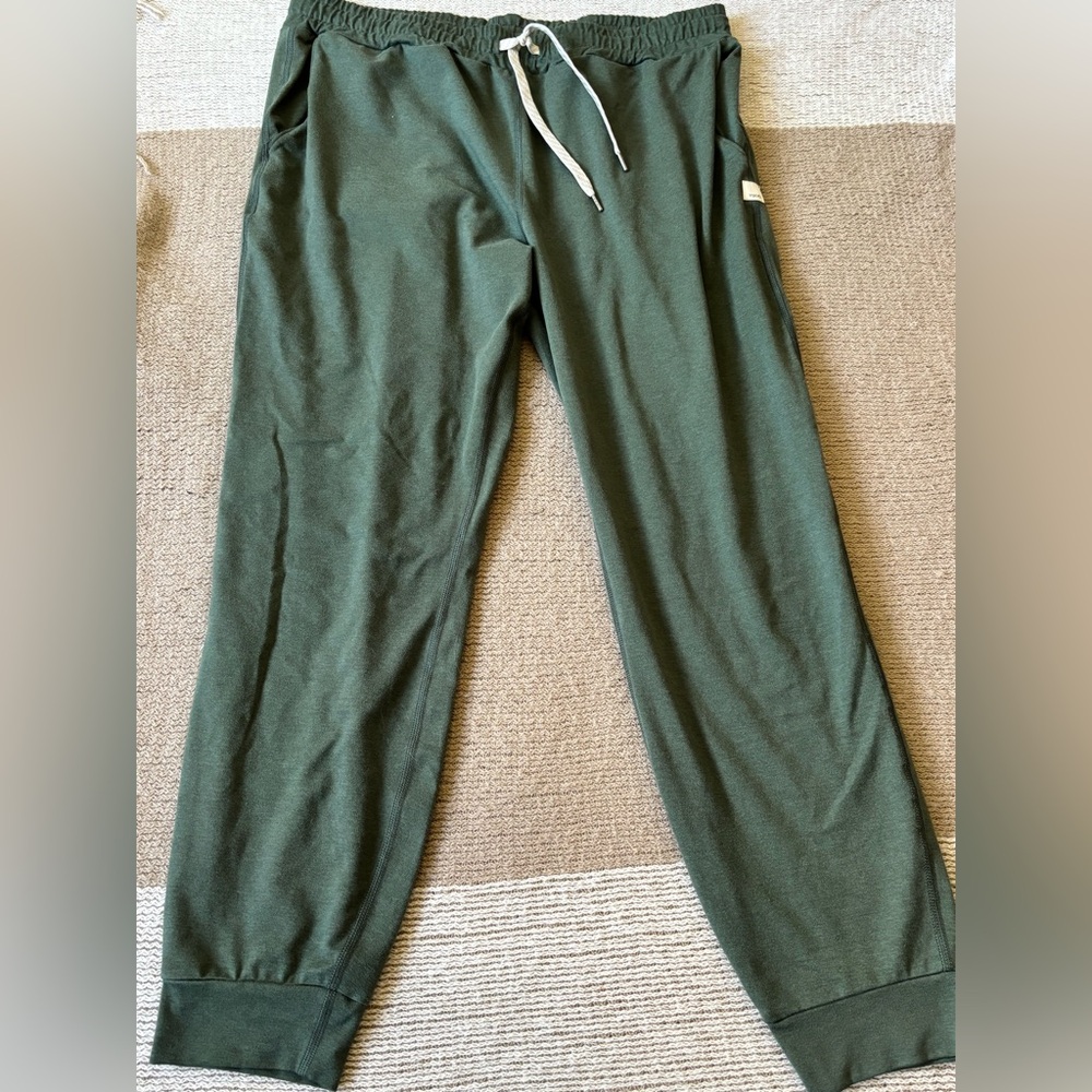 Vuori Forest Green Track Pants with Drawstring